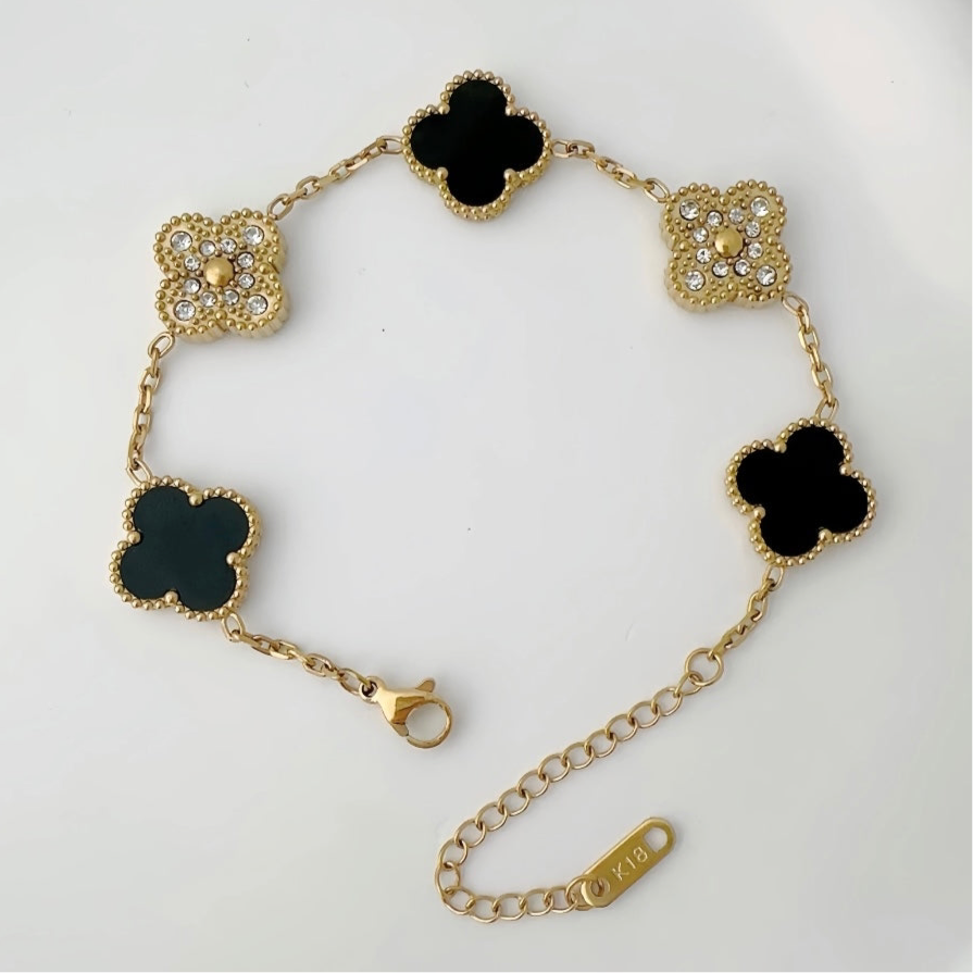 Flower Bracelet - Black Diamond